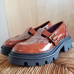 Sam Edelman Plaid Mary Jane Loafers Size 7.5 NEW!